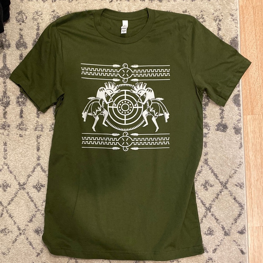 Kokopelli olive green men’s t-shirt